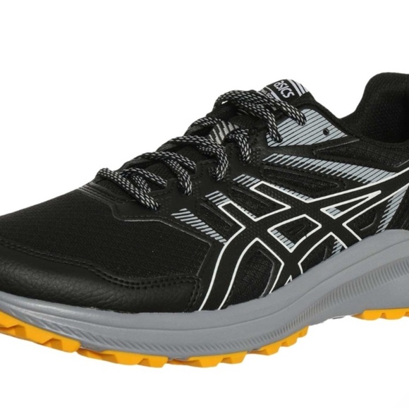 ASICS Black and Gray Sneakers with Yellow Soles - Picture 1 of 11